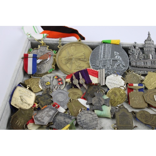 143 - 58 x Assorted Vintage DUTCH Commemorative Medals / Medallions Inc Royal, Sports