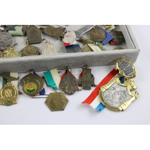 143 - 58 x Assorted Vintage DUTCH Commemorative Medals / Medallions Inc Royal, Sports