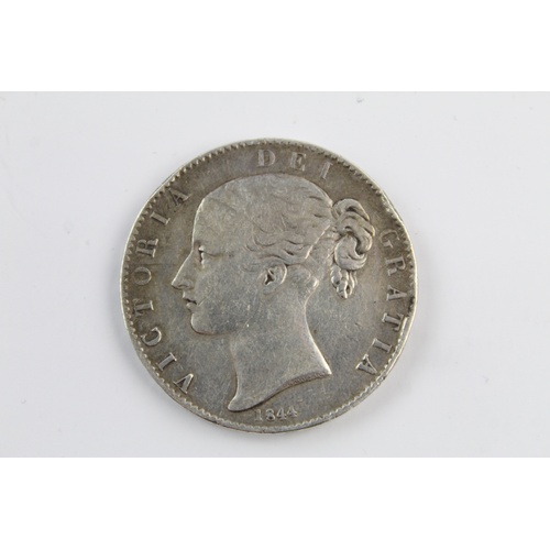 148 - 1844 Victorian SILVER CROWN Coin Young Victoria Head (32g)