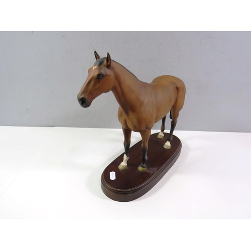 151 - ROYAL DOULTON NIJINSKY RACEHORSE FIGURE ON PLINTH