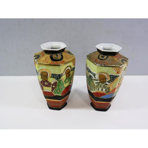 154 - PAIR OF JAPANESE SATSUMA VASES