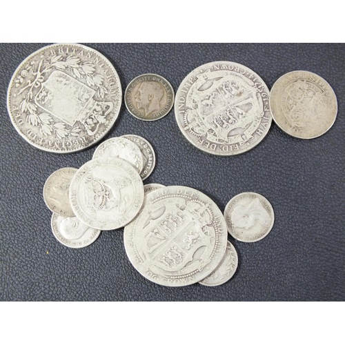 204 - PRE 1920 SILVER GB COINS (APPROX 76 GRAMS)