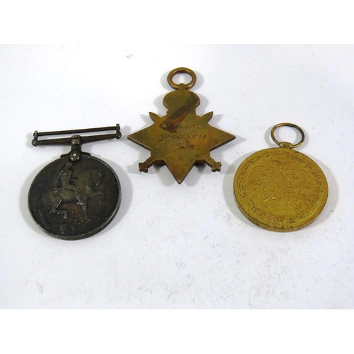 170a - WWI GREAT WAR MEDAL TRIO TO - CPL A.S.C.