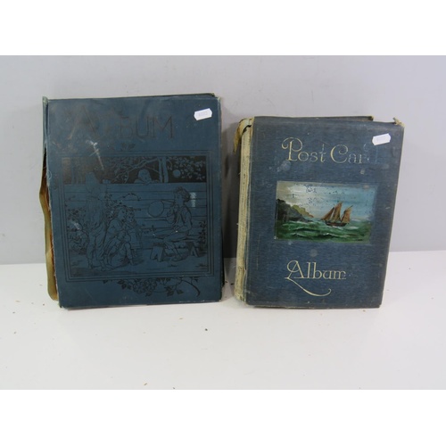 640 - VINTAGE POSTCARD ALBUM AND VINTAGE ALBUM OF EPHEMERA