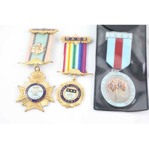 11 - 7 x Assorted Vintage MASONIC /RAOB Medals & Jewels Base Metal Inc. Steward Etc