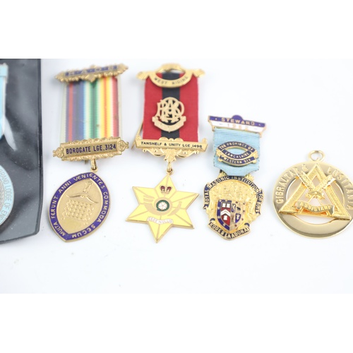 11 - 7 x Assorted Vintage MASONIC /RAOB Medals & Jewels Base Metal Inc. Steward Etc