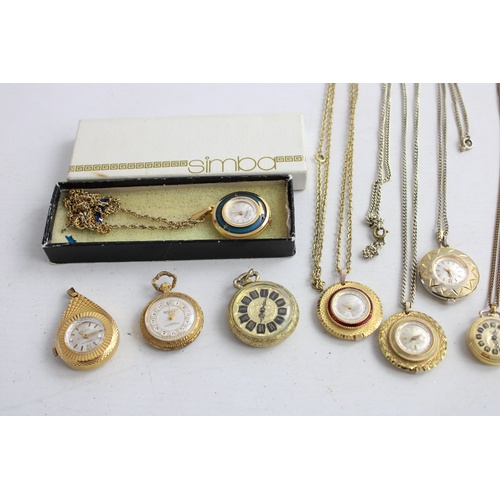 15 - 10 x Vintage Ladies PENDANT WATCHES Hand-Wind WORKING Inc. Gradus, Savoy Etc