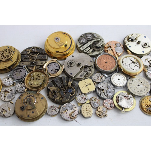 16 - 40 x Antique / Vintage WRISTWATCH MOVEMENTS /Part Movements Hand-Wind & Key-Wind