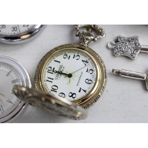 20 - 8 x Vintage Gents POCKET / STOP WATCHES Hand-Wind & Key-Wind Inc. Cordella Etc