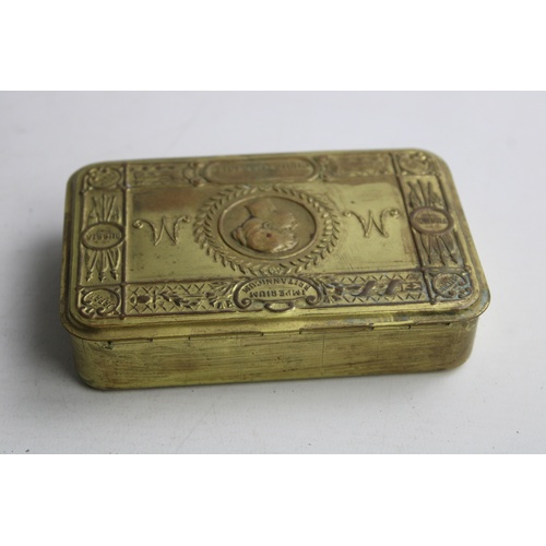 21 - Antique WW1 Brass Princess Mary Christmas Tin (138g)