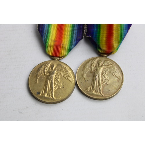 22 - 3 x WW1 Victory MEDALS Full Size Named w/ Original Ribbons