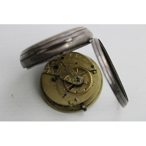 29 - Vintage Gents Hallmarked .925 STERLING SILVER Fusee POCKET WATCH Key-Wind (154g)