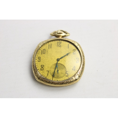 30 - Vintage Gents c.1930's ELGIN Gold Tone POCKET WATCH Hand-Wind 17 Jewel Movement