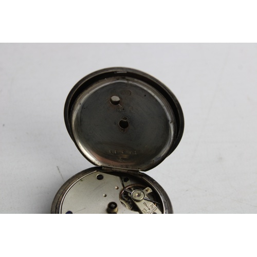 31 - Vintage .935 SILVER Cased POCKET WATCH Key-Wind Dial Signed Kendal & Dent (92g)