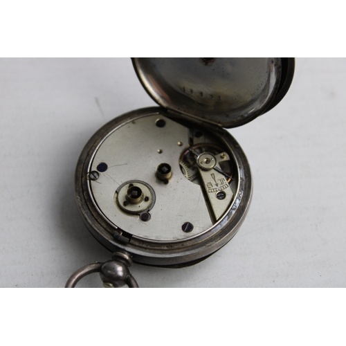 31 - Vintage .935 SILVER Cased POCKET WATCH Key-Wind Dial Signed Kendal & Dent (92g)