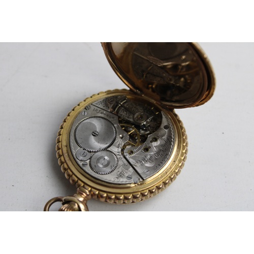 39 - Vintage Gents ELGIN Rolled Gold Full Hunter POCKET WATCH Hand-Wind WORKING 109g