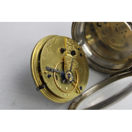 57 - Antique Gents Hallmarked .925 STERLING SILVER Fusee POCKET WATCH Key-Wind (123g)