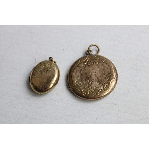 68 - 4 x Vintage & Antique LOCKETS inc. Rolled Gold, Large Oval, Engraved (28g)