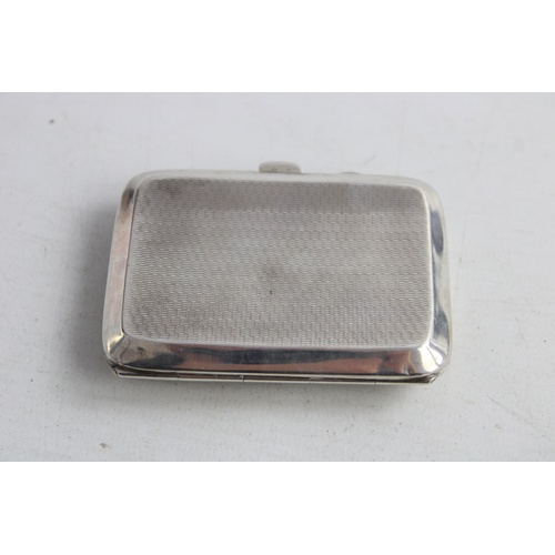 107 - Vintage Hallmarked 1933 Birmingham STERLING SILVER Curved Cigarette Case (52g)