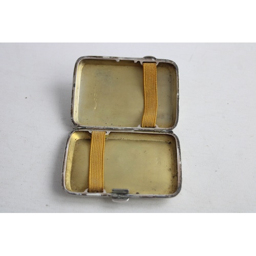 107 - Vintage Hallmarked 1933 Birmingham STERLING SILVER Curved Cigarette Case (52g)