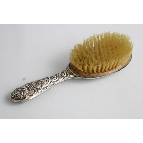 116 - 2 x Vintage 1987 Birmingham STERLING SILVER Ladies Hairbrush & Mirror (460g)