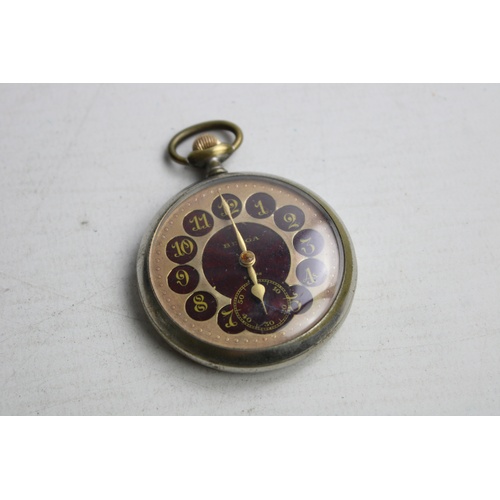 117 - 2 x Vintage Gents POCKET WATCHES Hand-Wind WORKING Inc Elgin, Belga