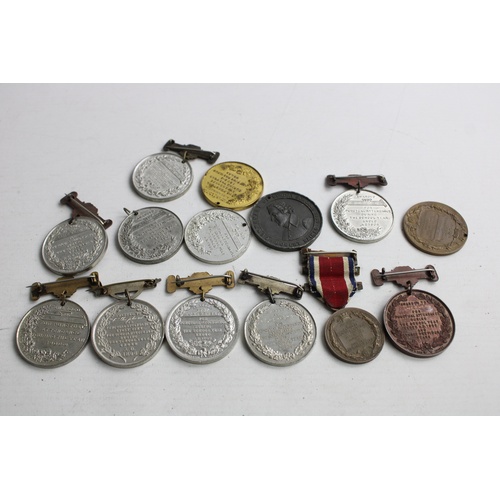 137 - 14 x Victorian / Edwardian London School Board Attendance Medals / Medallions