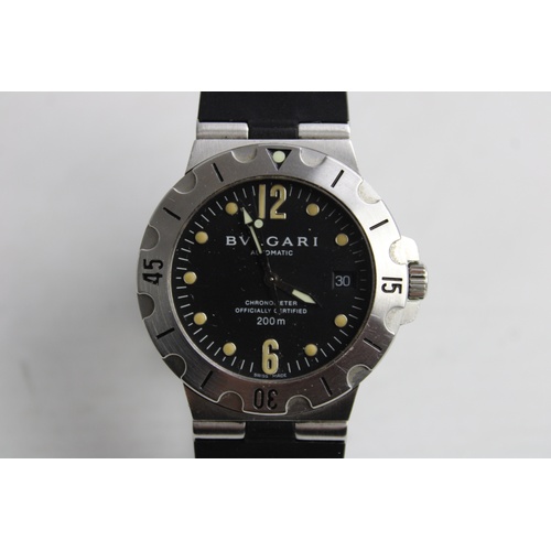 154 - Gents Genuine BVLGARI Diagono Scuba Divers WRISTWATCH Automatic WORKING