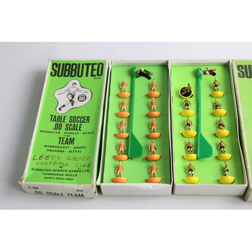 180 - 3 x Vintage SUBBUTEO 00 Scale Team Players In Original Boxes Inc Leeds, Bradford