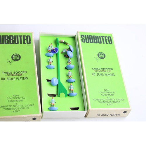 180 - 3 x Vintage SUBBUTEO 00 Scale Team Players In Original Boxes Inc Leeds, Bradford