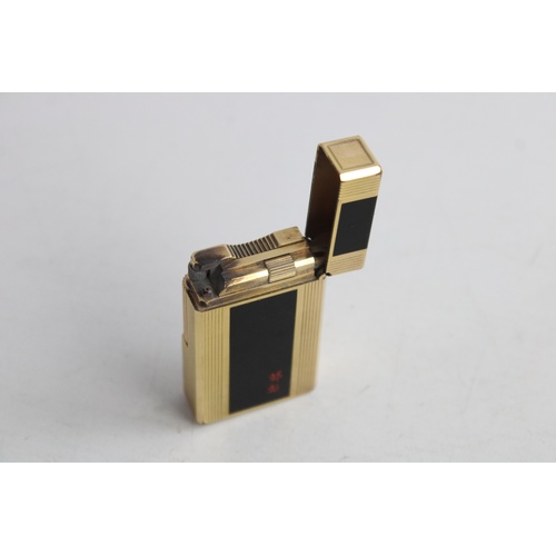 184 - Vintage ST DUPONT Paris Gold Plate Cigarette Lighter Serial -T4KU40 Boxed (101g)