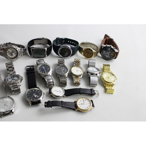 185 - 20 x Assorted Vintage Gents QUARTZ WRISTWATCHES Inc. Lorus, Limit Etc