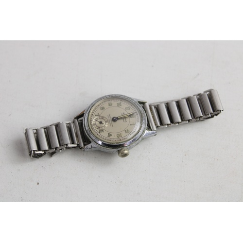 187 - 3 x Vintage Gents / Boys Size Military Style WRISTWATCH HEADS Hand-Wind