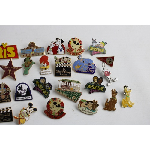 191 - 32 x Assorted CHARACTER Themed Pin BADGES Inc Disney, Enamel, Vintage Etc