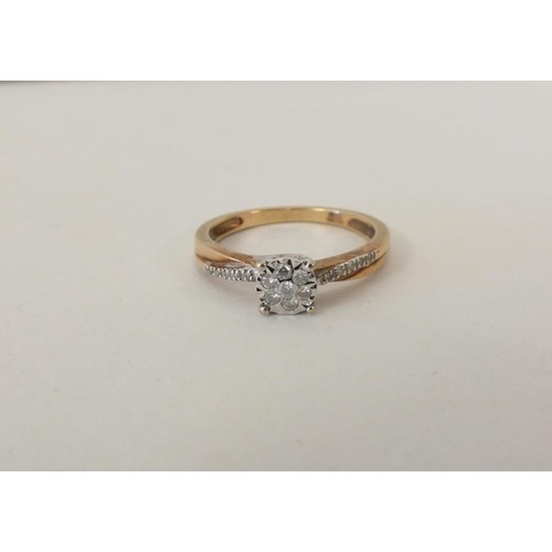 211 - 9ct GOLD SOLITAIRE RING 1.5g, SIZE J