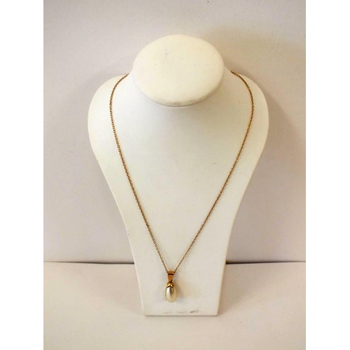 226 - VINTAGE 9ct GOLD CHAIN AND PENDANT 2.6g, CHAIN 16