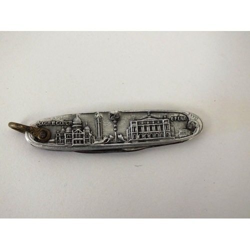 237 - VINTAGE SOUVENIR POCKET KNIFE, PARIS EIFFEL TOWER, ARC DE TRIOMPHE FRANCE