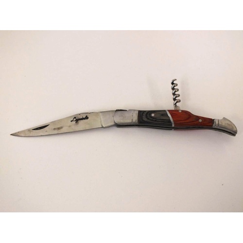 238 - VINTAGE LAGUIOLE FOLDING POCKET KNIFE WITH CORKSCREW