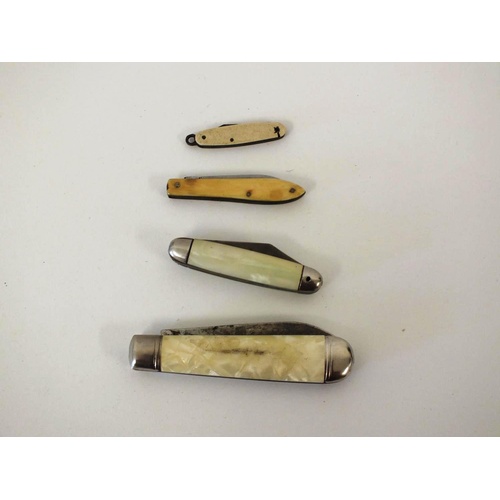 241 - SILVER JUBILEE POCKET KNIFE AND THREE MINI POCKET KNIVES