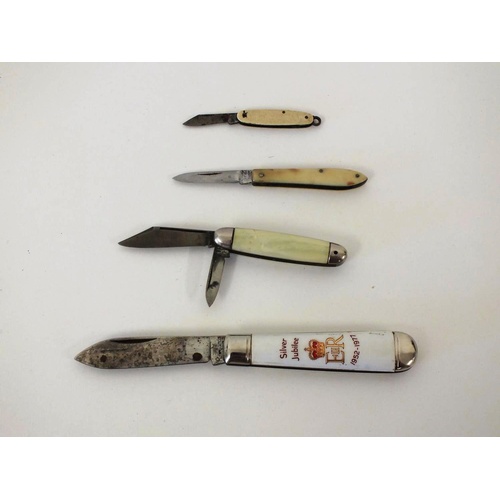 241 - SILVER JUBILEE POCKET KNIFE AND THREE MINI POCKET KNIVES