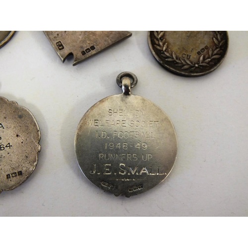 287 - FIVE VINTAGE STERLING SILVER FOBS