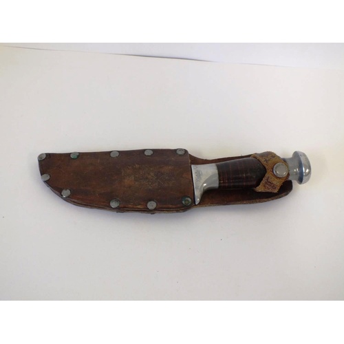 298 - KINFOLKS INC BOWIE KNIFE IN SHEATH