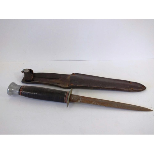 300 - WILLIAM RODGERS BOWIE KNIFE IN SHEAF