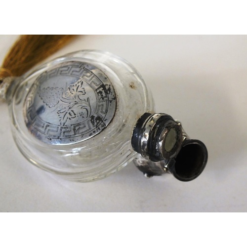 212 - VINTAGE SILVER TOP PERFUME BOTTLE