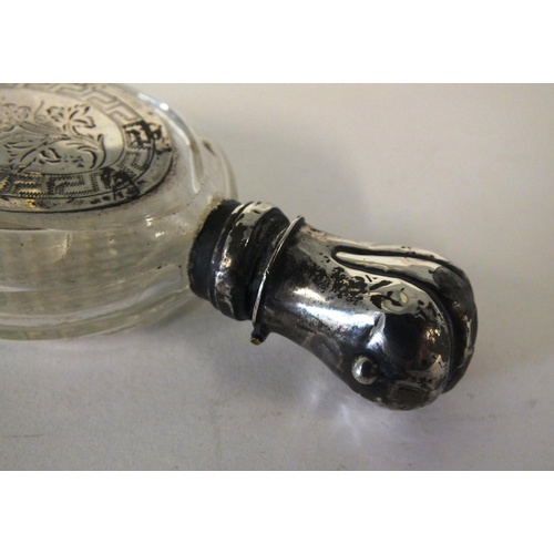 212 - VINTAGE SILVER TOP PERFUME BOTTLE