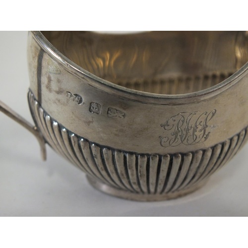 223 - ANTIQUE SOLID SILVER CREAM JUG 34g, BIRMINGHAM C1895 HALLMARK