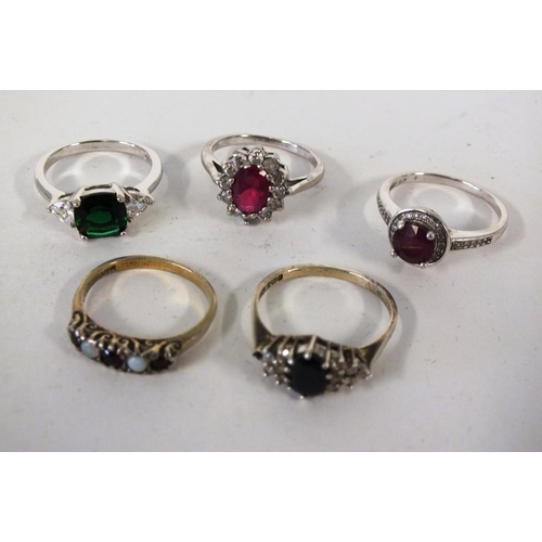 238 - FIVE VINTAGE SILVER RINGS