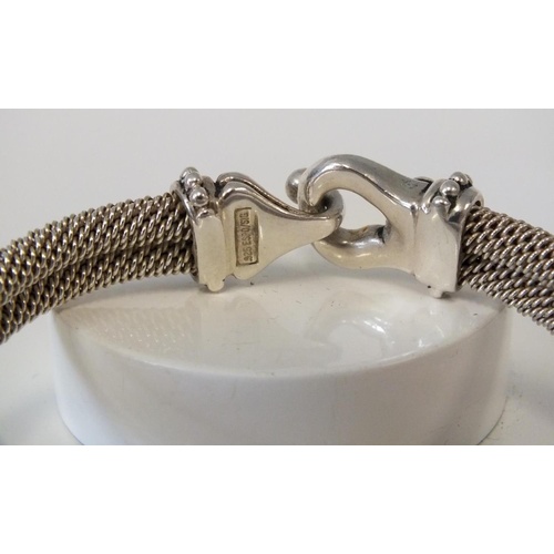 251 - VINTAGE 925 SILVER BRACELET WITH HOOK CLASP 39g