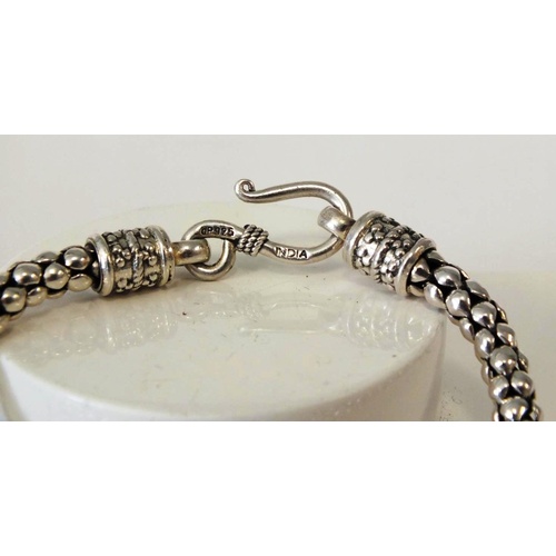 253 - 925 SILVER BYZANTINE BRACELET 16g