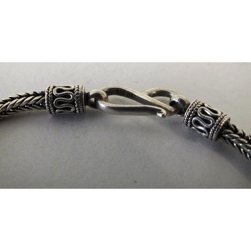 255 - 925 SILVER BYZANTINE BRACELET 7.5